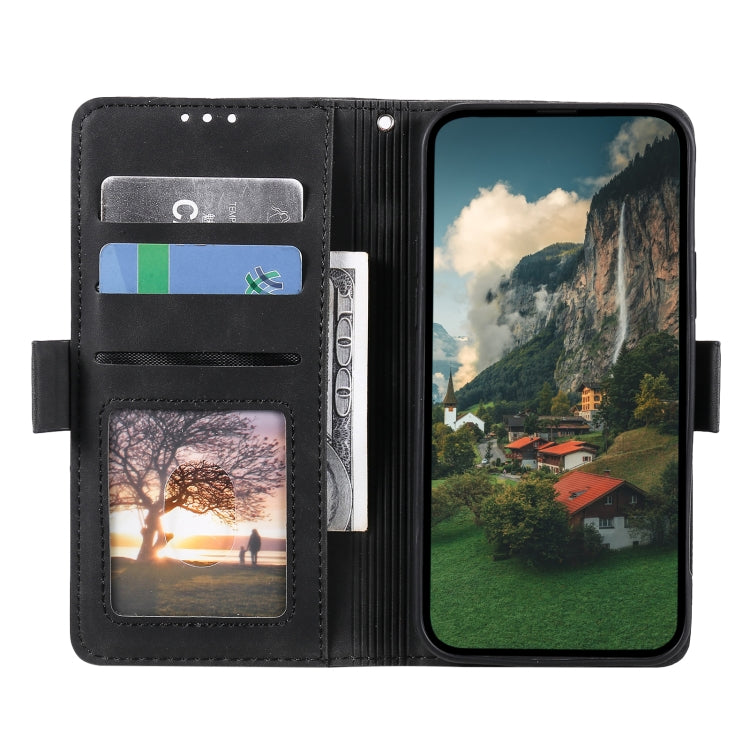 For iPhone 16 Retro Splicing Horizontal Flip Leather Phone Case