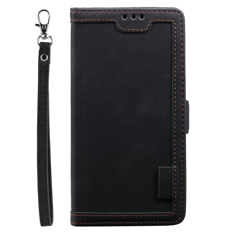 For iPhone 16e / 17e Retro Splicing Horizontal Flip Leather Phone Case