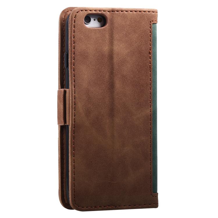 For iPhone 16e / 17e Retro Splicing Horizontal Flip Leather Phone Case