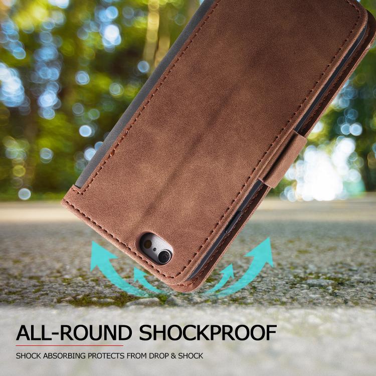 For iPhone 16e / 17e Retro Splicing Horizontal Flip Leather Phone Case