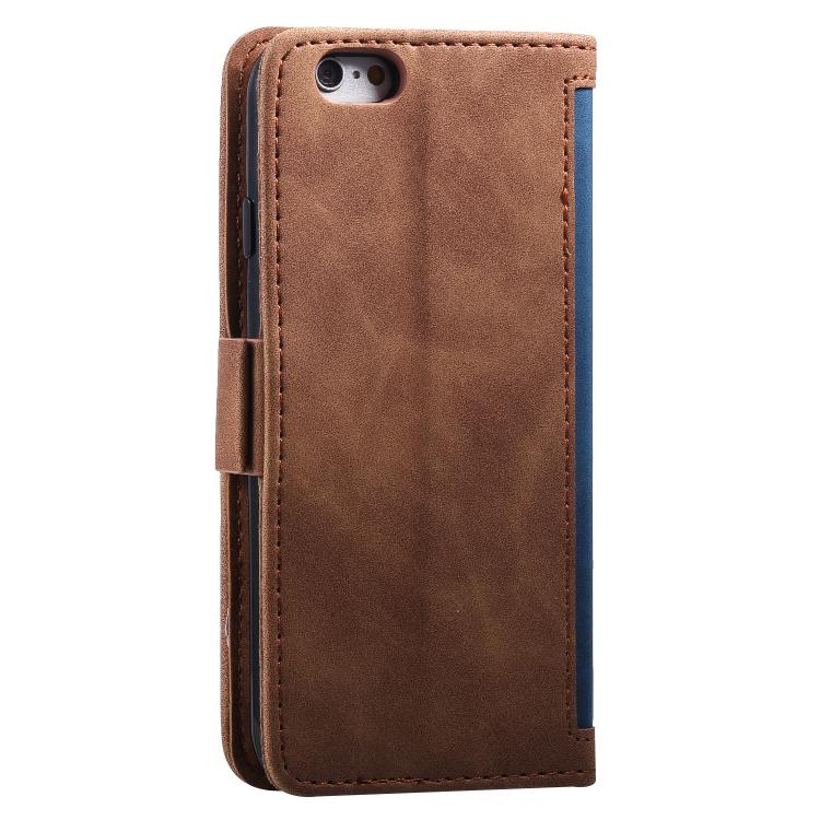 For iPhone 16e / 17e Retro Splicing Horizontal Flip Leather Phone Case