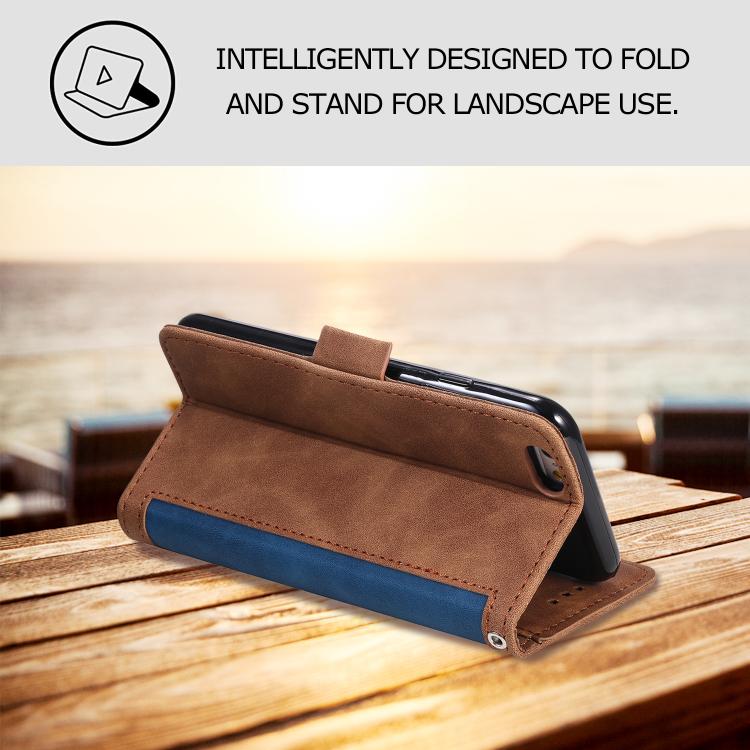 For iPhone 16e / 17e Retro Splicing Horizontal Flip Leather Phone Case