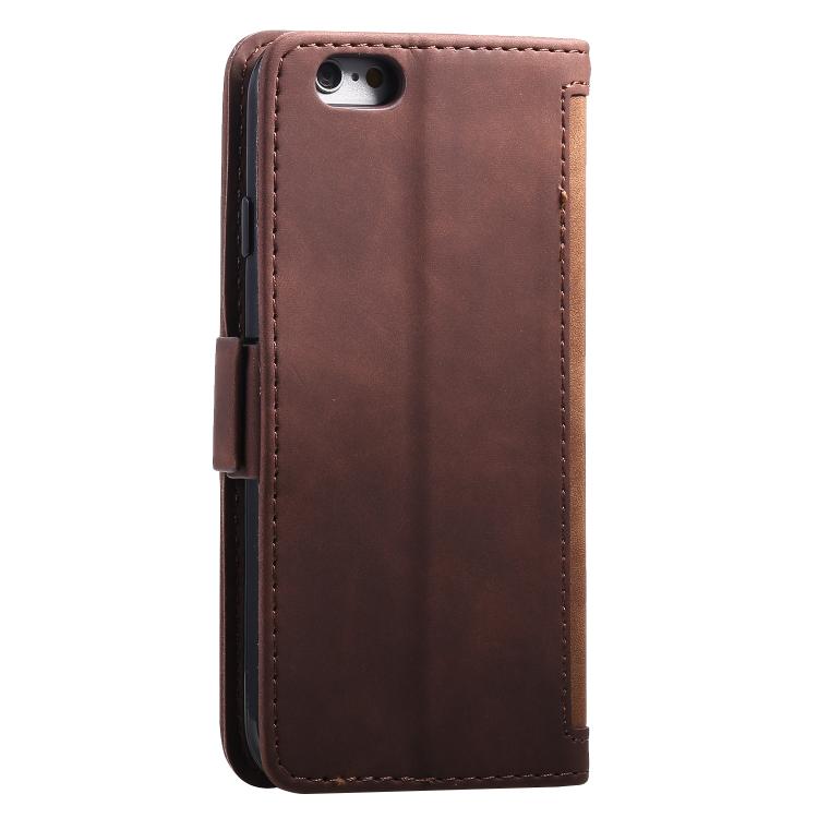 For iPhone 16e / 17e Retro Splicing Horizontal Flip Leather Phone Case