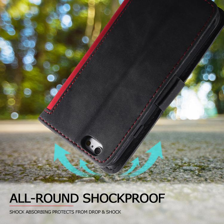 For iPhone 16e / 17e Retro Splicing Horizontal Flip Leather Phone Case
