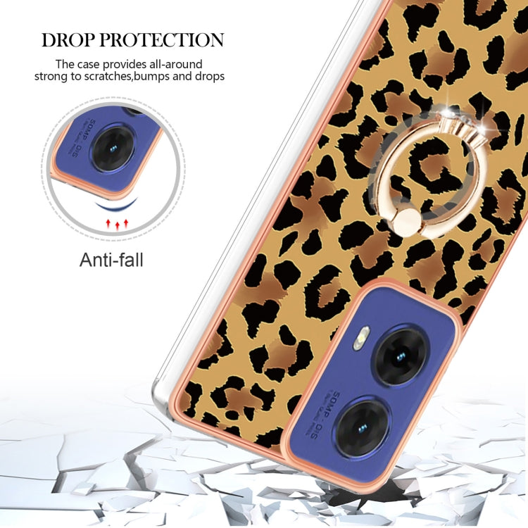 For Motorola Moto G85 Electroplating Dual-side IMD Phone Case with Ring Holder