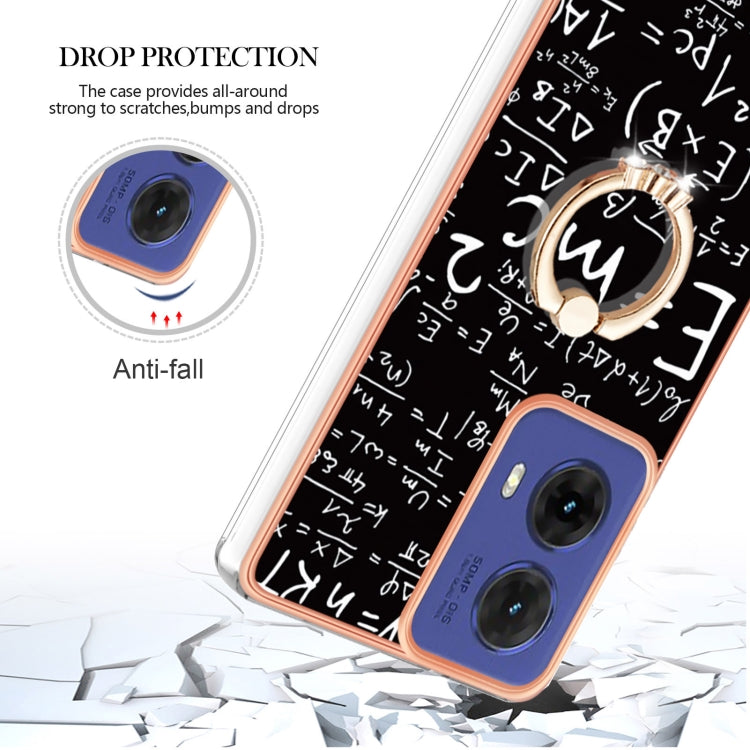 For Motorola Moto G85 Electroplating Dual-side IMD Phone Case with Ring Holder