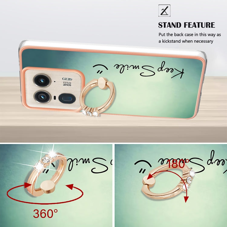 For Motorola Edge 50 Ultra Electroplating Dual-side IMD Phone Case with Ring Holder