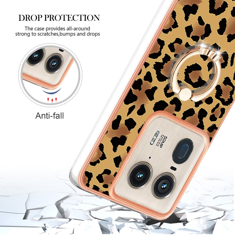 For Motorola Edge 50 Ultra Electroplating Dual-side IMD Phone Case with Ring Holder
