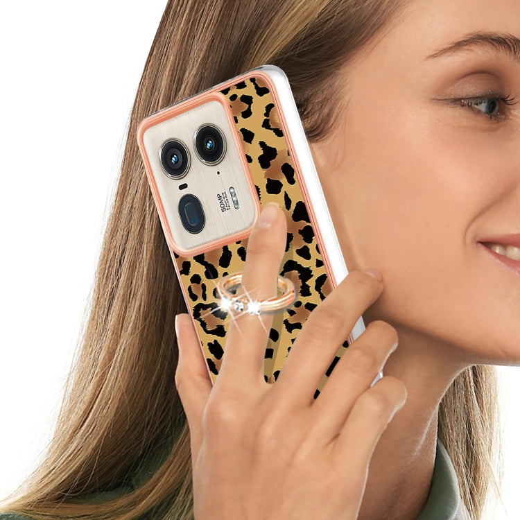 For Motorola Edge 50 Ultra Electroplating Dual-side IMD Phone Case with Ring Holder