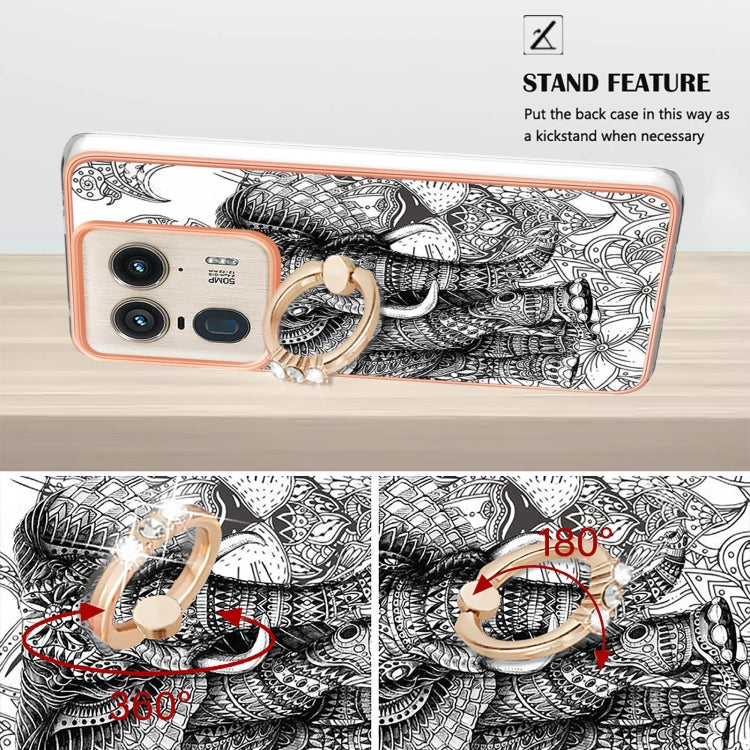 For Motorola Edge 50 Ultra Electroplating Dual-side IMD Phone Case with Ring Holder