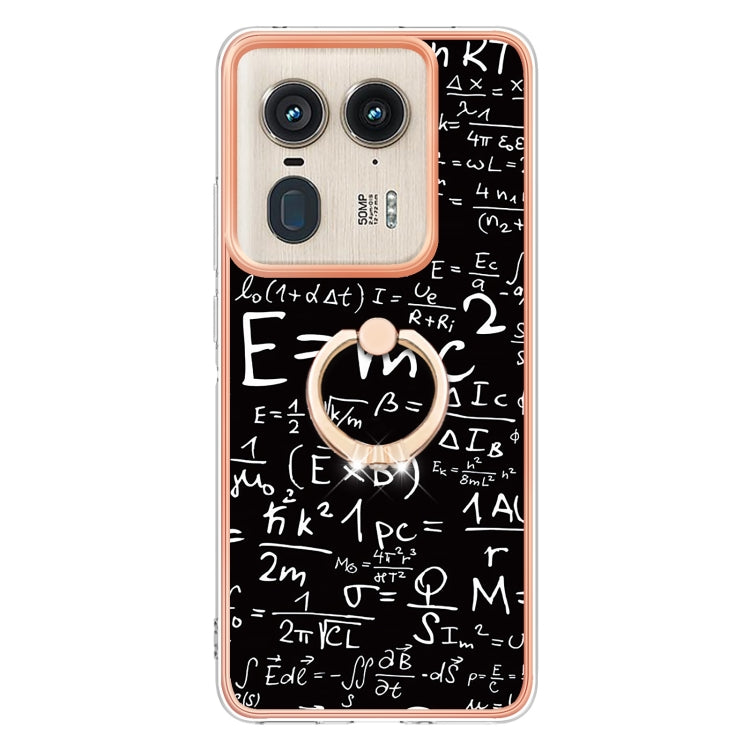For Motorola Edge 50 Ultra Electroplating Dual-side IMD Phone Case with Ring Holder