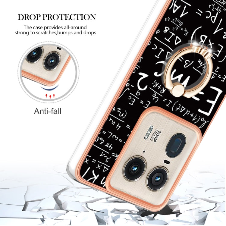 For Motorola Edge 50 Ultra Electroplating Dual-side IMD Phone Case with Ring Holder