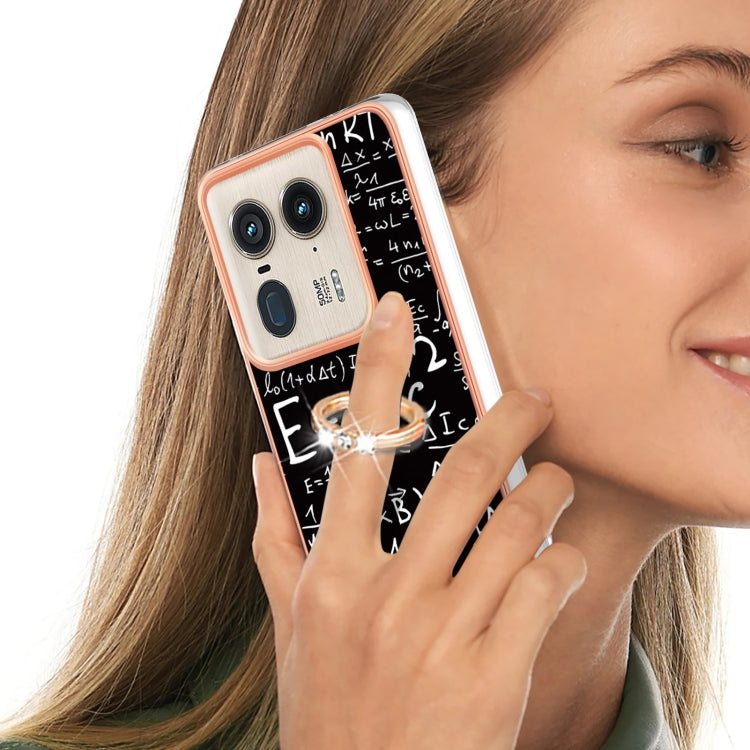 For Motorola Edge 50 Ultra Electroplating Dual-side IMD Phone Case with Ring Holder