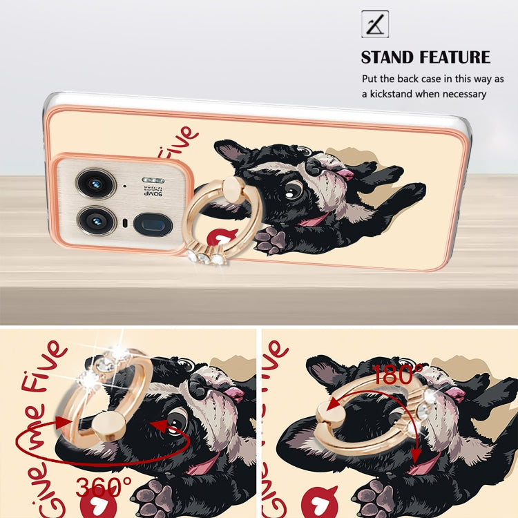 For Motorola Edge 50 Ultra Electroplating Dual-side IMD Phone Case with Ring Holder