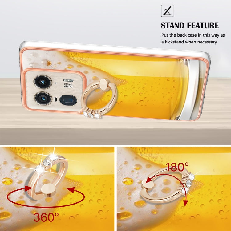 For Motorola Edge 50 Ultra Electroplating Dual-side IMD Phone Case with Ring Holder