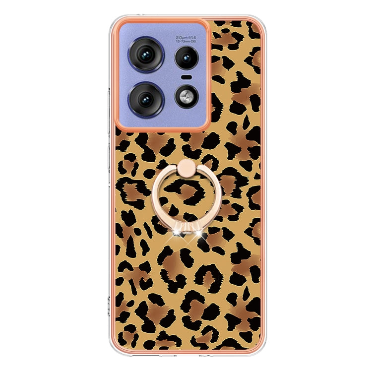 For Motorola Edge 50 Pro Electroplating Dual-side IMD Phone Case with Ring Holder