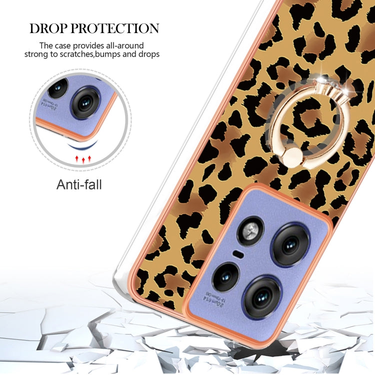 For Motorola Edge 50 Pro Electroplating Dual-side IMD Phone Case with Ring Holder