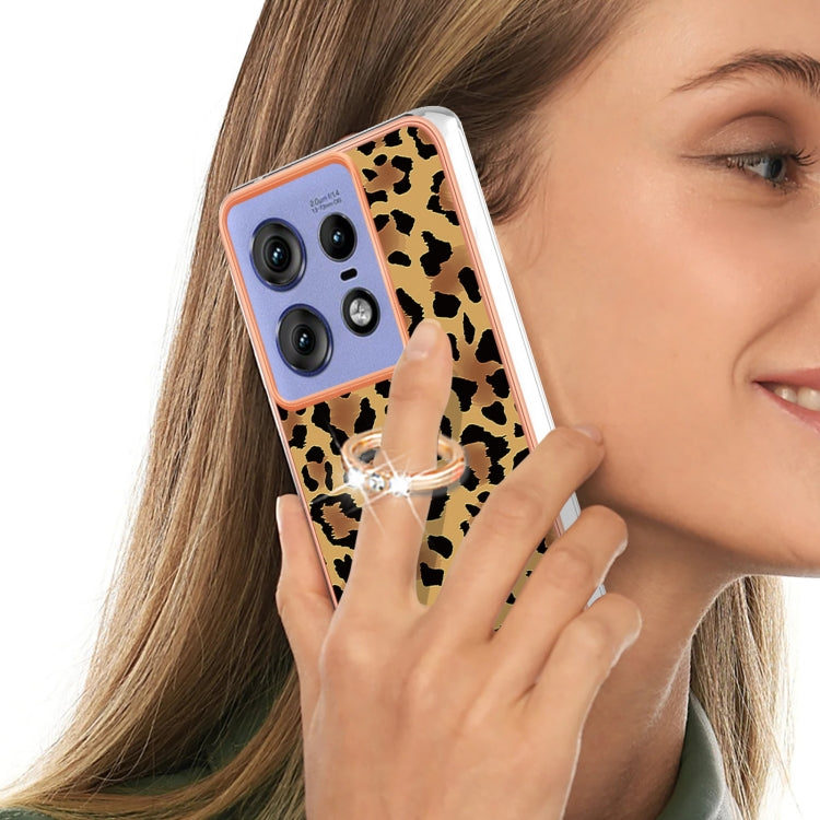 For Motorola Edge 50 Pro Electroplating Dual-side IMD Phone Case with Ring Holder