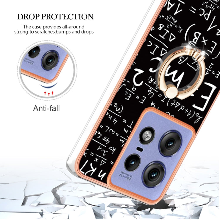 For Motorola Edge 50 Pro Electroplating Dual-side IMD Phone Case with Ring Holder