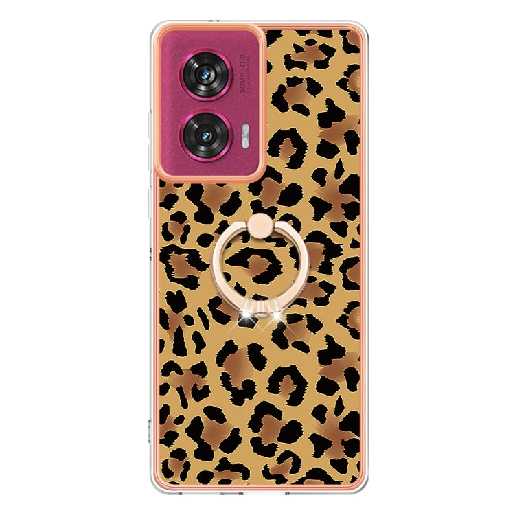 For Motorola Edge 50 Fusion Electroplating Dual-side IMD Phone Case with Ring Holder