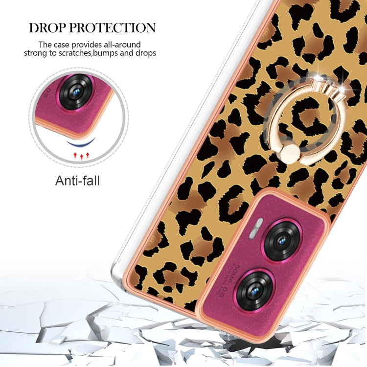 For Motorola Edge 50 Fusion Electroplating Dual-side IMD Phone Case with Ring Holder