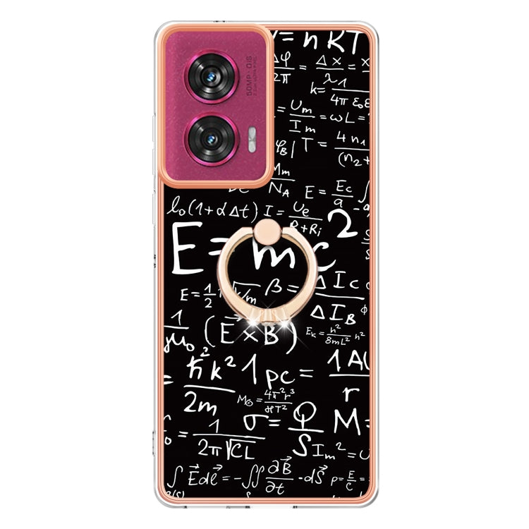 For Motorola Edge 50 Fusion Electroplating Dual-side IMD Phone Case with Ring Holder