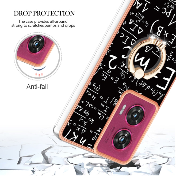 For Motorola Edge 50 Fusion Electroplating Dual-side IMD Phone Case with Ring Holder