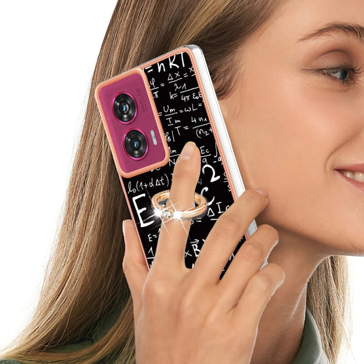 For Motorola Edge 50 Fusion Electroplating Dual-side IMD Phone Case with Ring Holder