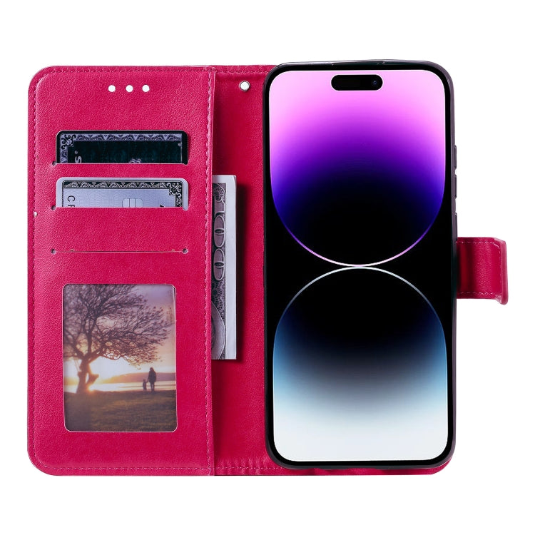 For iPhone 16 Pro Max Totem Flower Embossed Leather Phone Case