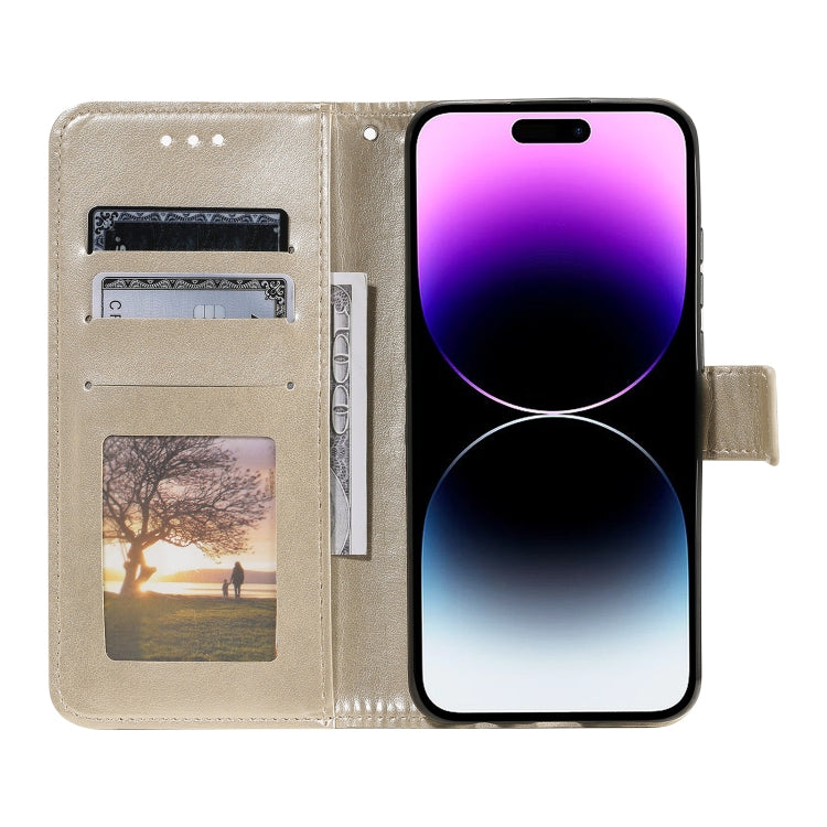 For iPhone 16 Pro Totem Flower Embossed Leather Phone Case