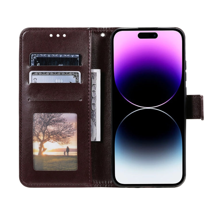 For iPhone 16 Totem Flower Embossed Leather Phone Case