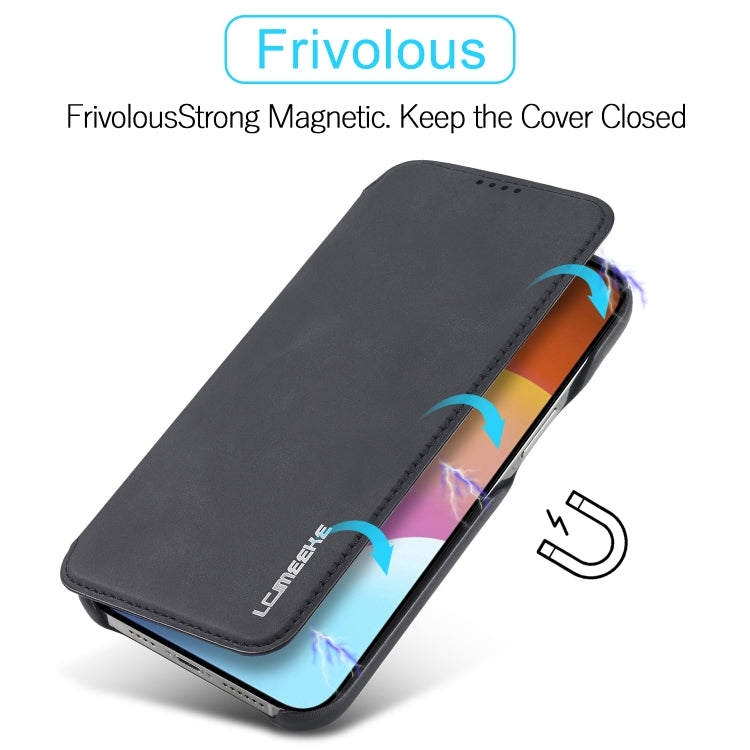 LC.IMEEKE Hon Ancient Series Flip Leather Phone Case For iPhone 15 Plus