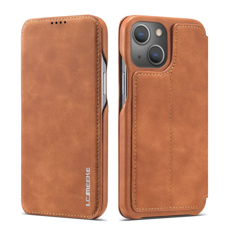 LC.IMEEKE Hon Ancient Series Flip Leather Phone Case For iPhone 15 Plus