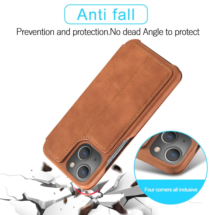 LC.IMEEKE Hon Ancient Series Flip Leather Phone Case For iPhone 15 Plus