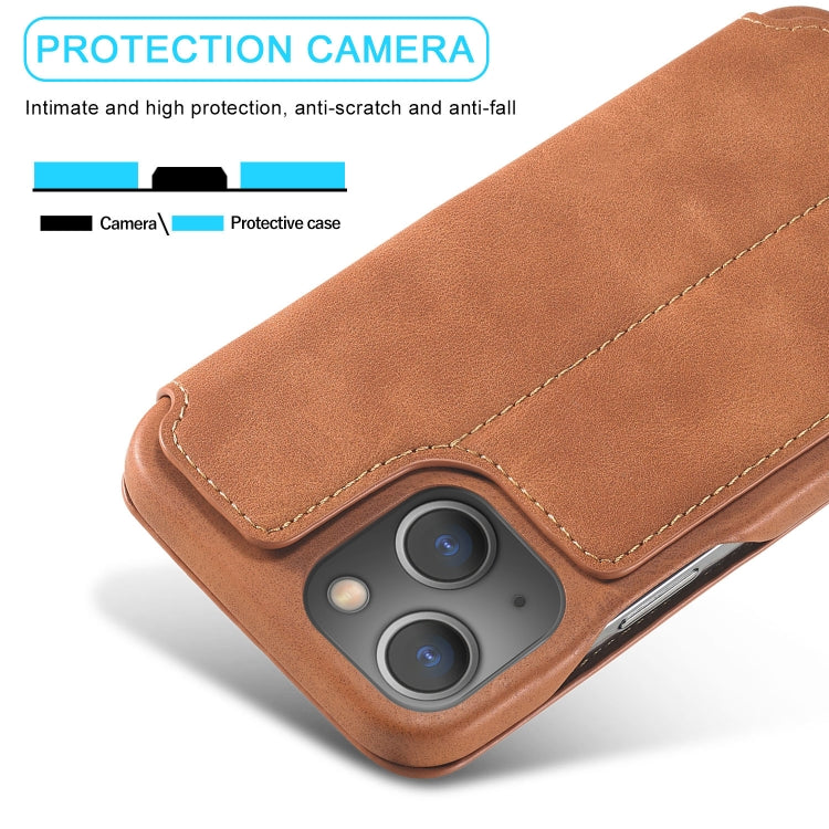 LC.IMEEKE Hon Ancient Series Flip Leather Phone Case For iPhone 15 Plus