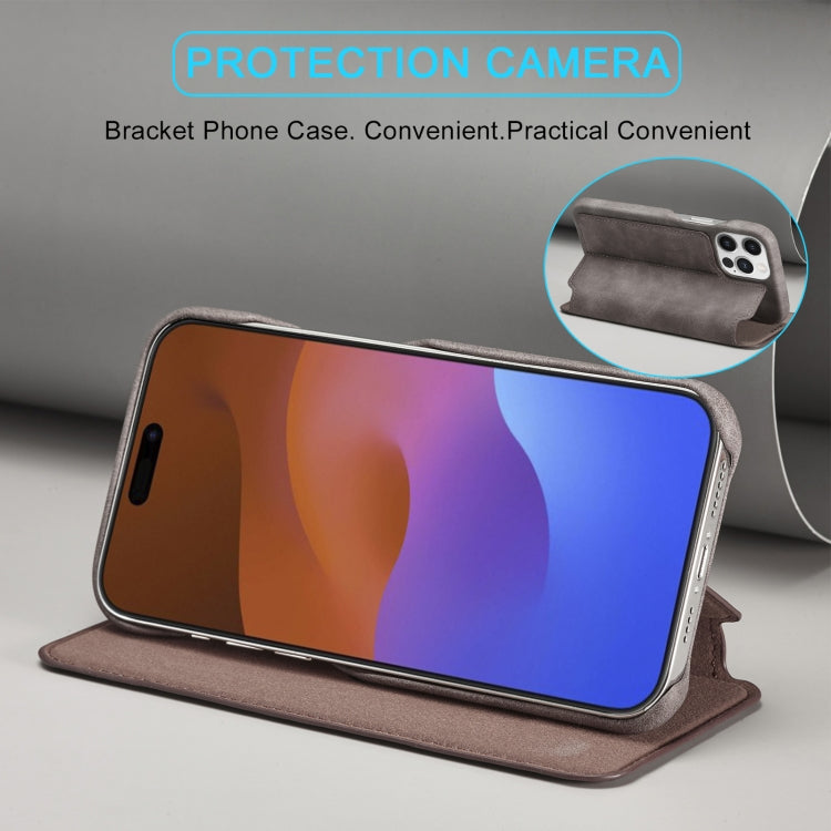 LC.IMEEKE Hon Ancient Series Flip Leather Phone Case For iPhone 15 Pro