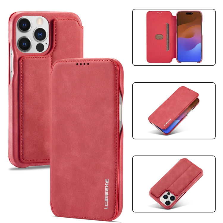 LC.IMEEKE Hon Ancient Series Flip Leather Phone Case For iPhone 15 Pro Max