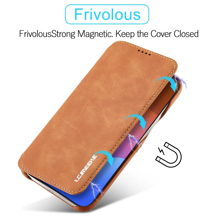 LC.IMEEKE Hon Ancient Series Flip Leather Phone Case For iPhone 15 Pro Max
