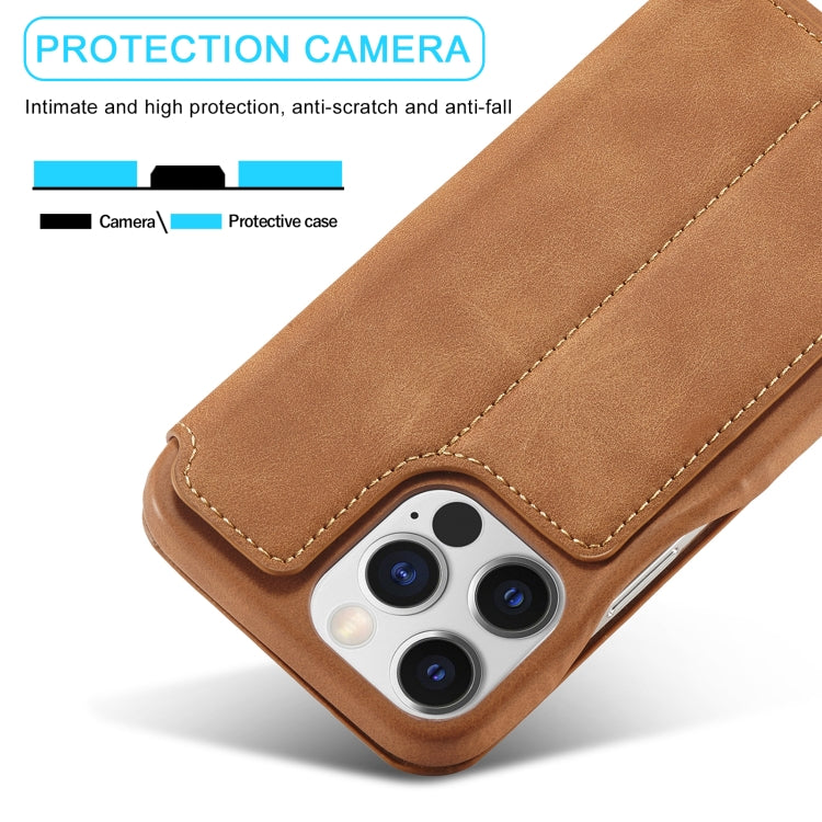 LC.IMEEKE Hon Ancient Series Flip Leather Phone Case For iPhone 15 Pro Max