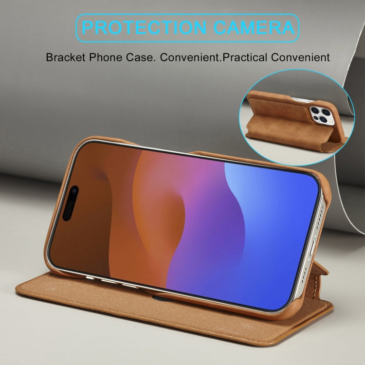 LC.IMEEKE Hon Ancient Series Flip Leather Phone Case For iPhone 15 Pro Max