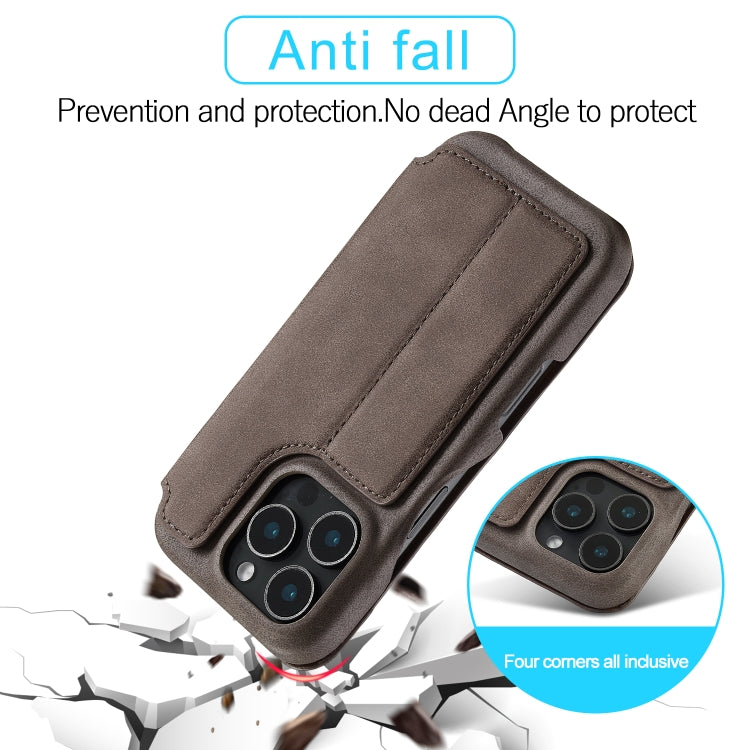 For iPhone 15 Pro Max LC.IMEEKE Hon Ancient Series Flip Leather Phone Case