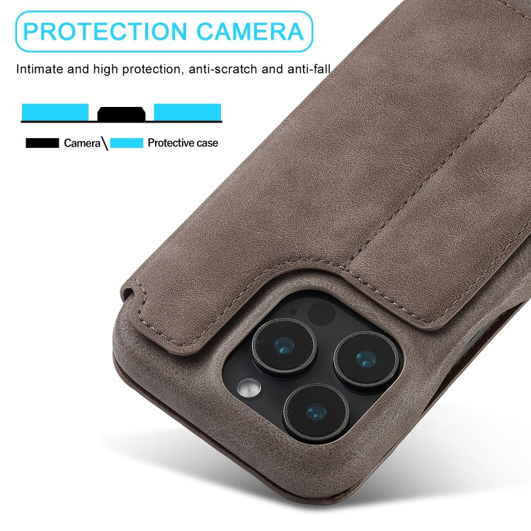 For iPhone 15 Pro Max LC.IMEEKE Hon Ancient Series Flip Leather Phone Case