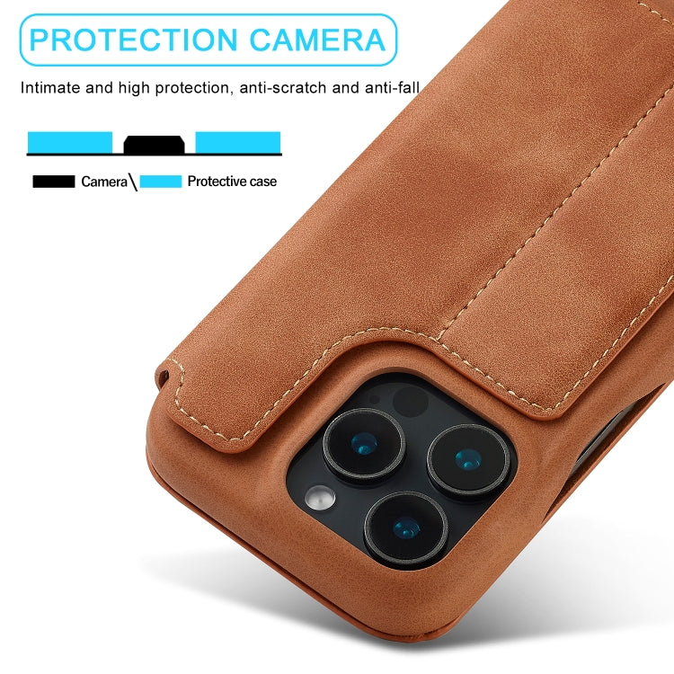 For iPhone 15 Pro Max LC.IMEEKE Hon Ancient Series Flip Leather Phone Case