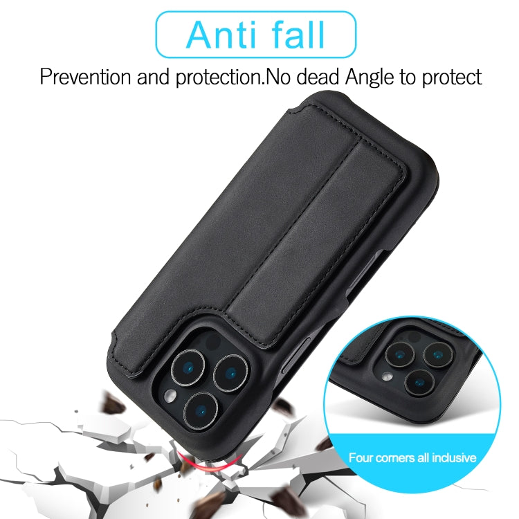 For iPhone 15 Pro LC.IMEEKE Hon Ancient Series Flip Leather Phone Case
