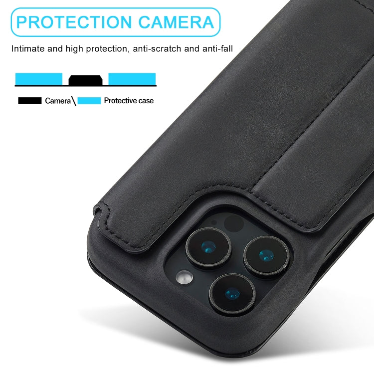 For iPhone 15 Pro LC.IMEEKE Hon Ancient Series Flip Leather Phone Case