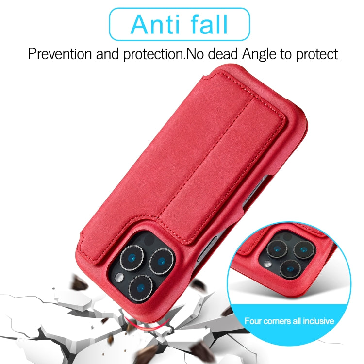 For iPhone 15 Pro LC.IMEEKE Hon Ancient Series Flip Leather Phone Case