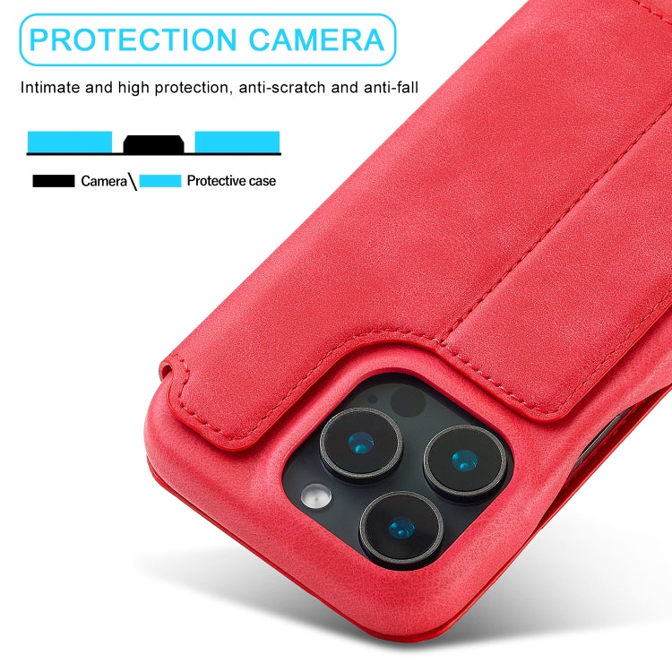 For iPhone 15 Pro LC.IMEEKE Hon Ancient Series Flip Leather Phone Case