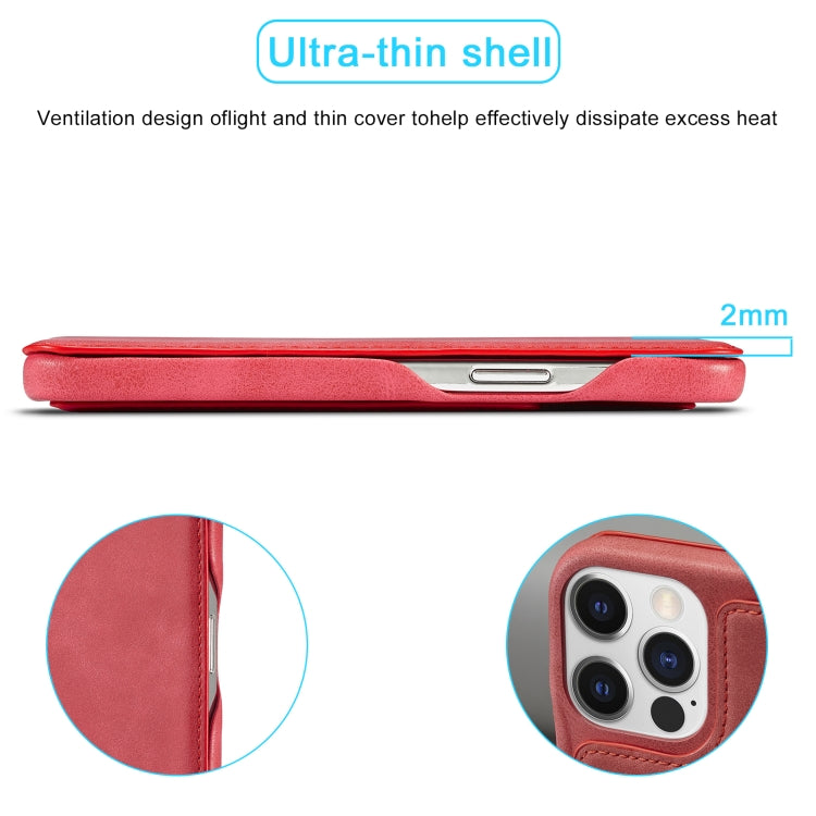 For iPhone 15 Pro LC.IMEEKE Hon Ancient Series Flip Leather Phone Case