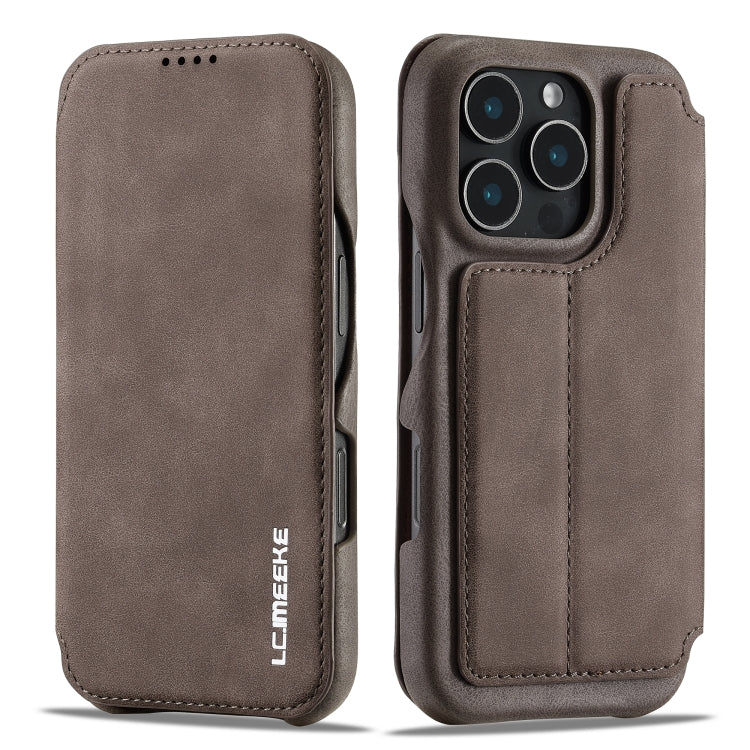 For iPhone 15 Pro LC.IMEEKE Hon Ancient Series Flip Leather Phone Case