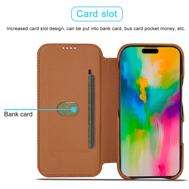 For iPhone 15 Pro LC.IMEEKE Hon Ancient Series Flip Leather Phone Case